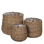 Mica Decorations Plantenmand set Lichtbruin 3Zeegras