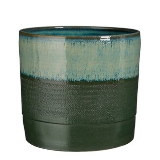 Mica Decorations Olof Earthenware Indoor Plant Pot - Dark Brown - H24 cm