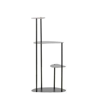 Mica Decorations Fonda Pflanzenständer aus Eisen - Schwarz - L48 × B27 × H100 cm