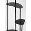 Mica Decorations Fonda Pflanzenständer aus Eisen - Schwarz - L48 × B27 × H100 cm