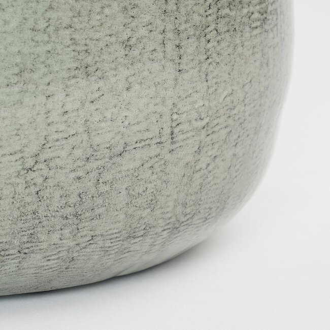 Mica Decorations Benson Iron Indoor Plant Pot - Light Grey - H27 × Ø32 cm