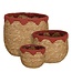 Mica Decorations Plantenmand set Rood 3Zeegras