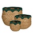 Mica Decorations Plantenmand set Donkerbruin 3Zeegras