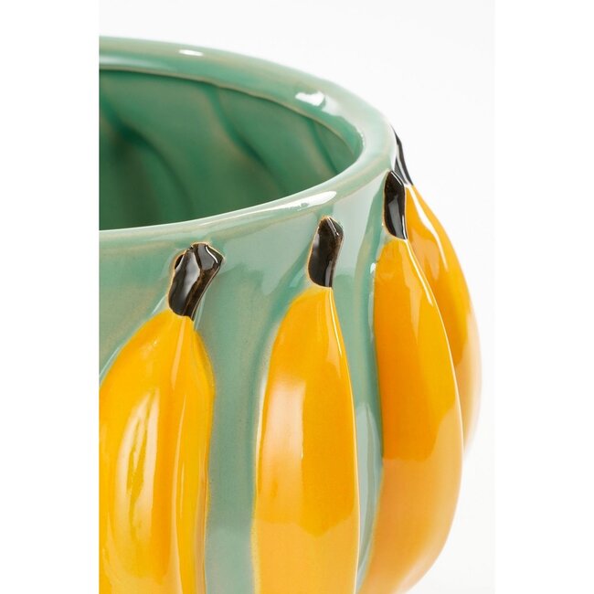 Mica Decorations Moza Blumentopf für drinnen aus Keramik - Hellgrün - H27,5 cm