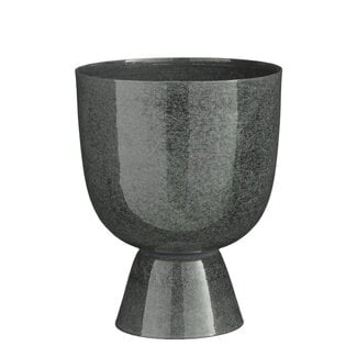 Mica Decorations James Blumentopf für drinnen aus Eisen - Grau - H27,5 cm