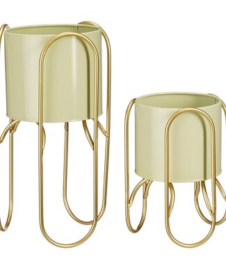 Mica Decorations Bloempot binnen Lichtgroen 2Ijzer