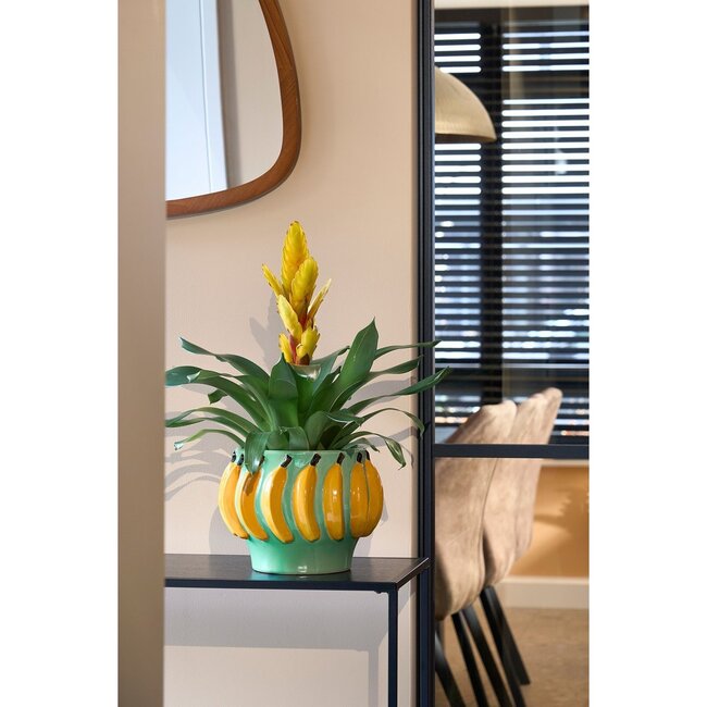 Mica Decorations Moza Ceramic Indoor Plant Pot - Light Green - H27.5 cm