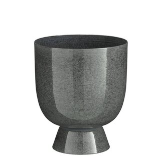 Mica Decorations James Blumentopf für drinnen aus Eisen - Grau - H22 cm
