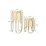 Mica Decorations Donau Iron Plant Pots on Stands - Light Yellow - Set of 2