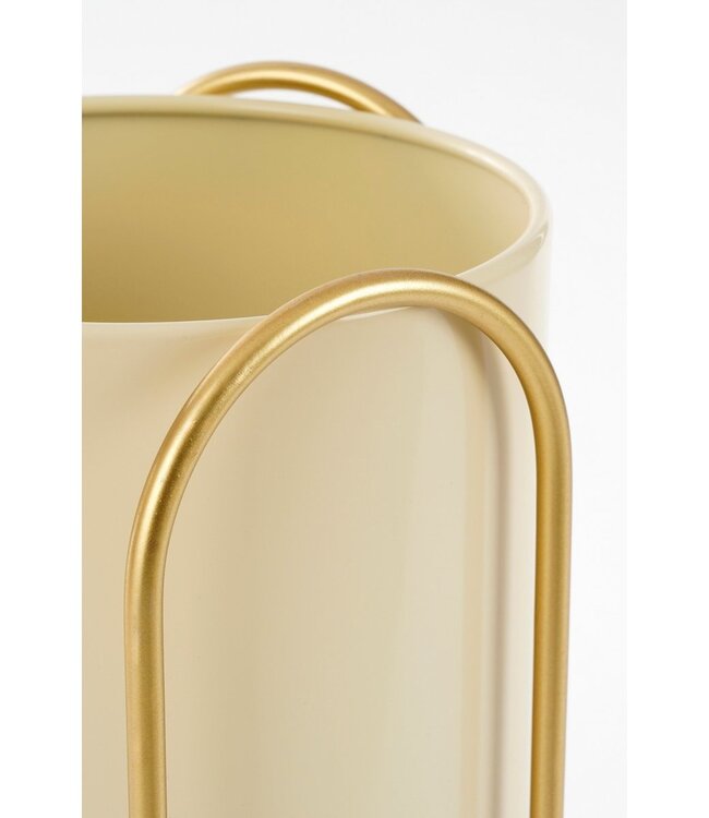 Bloempot binnen Lichtgeel 2Ijzer