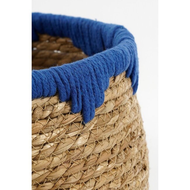 Mica Decorations Jorck Seagrass Plant Baskets - Blue - Set of 3