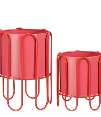 Mica Decorations Bloempot binnen Roze 2Ijzer