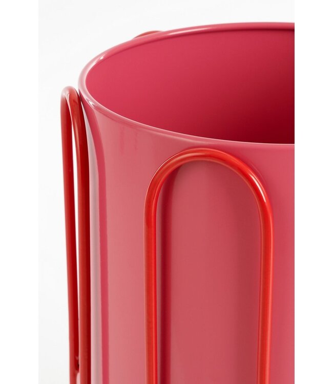 Bloempot binnen Roze 2Ijzer