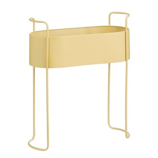 Mica Decorations Moritz Blumentopf mit Ständer aus Eisen - Beige
