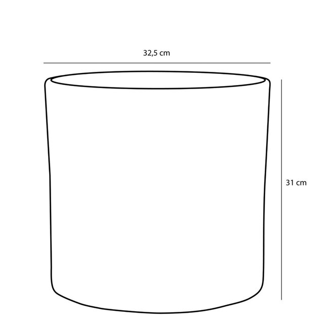Bloempot binnen Lichtgrijs 1Keramisch