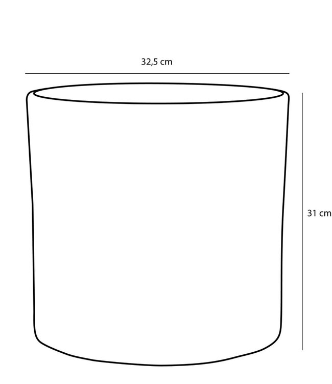 Bloempot binnen Lichtgrijs 1Keramisch