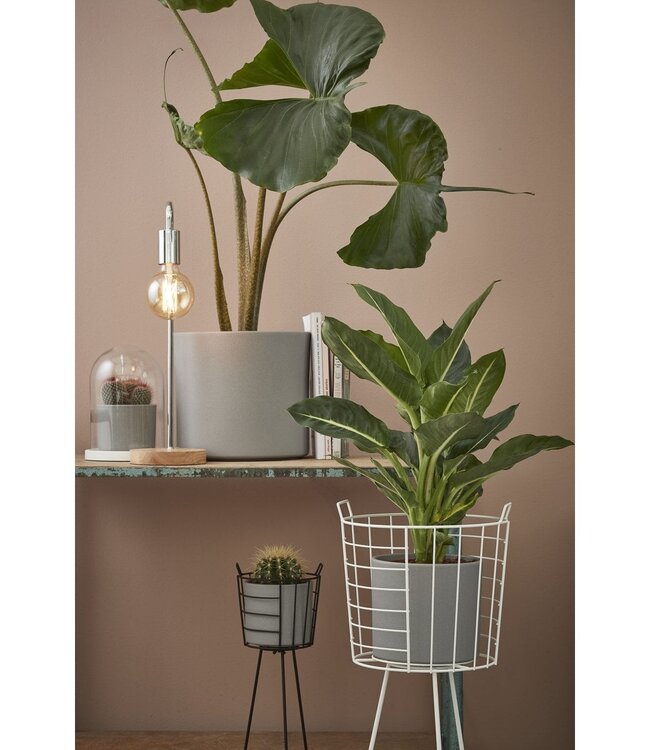 Bloempot binnen Lichtgrijs 1Keramisch