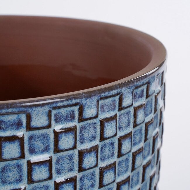 Mica Decorations Daan Ceramic Indoor Plant Pot - Blue