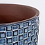 Bloempot binnen Blauw 1Keramisch