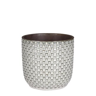 Mica Decorations Daan Blumentopf für drinnen aus Keramik - Weiß