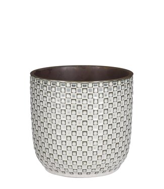 Mica Decorations Bloempot binnen Wit 1Keramisch