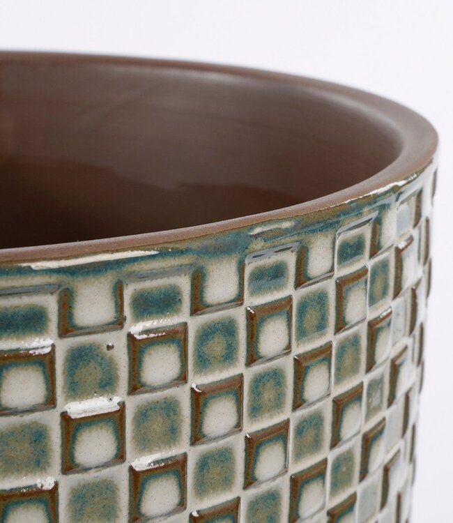 Bloempot binnen Wit 1Keramisch