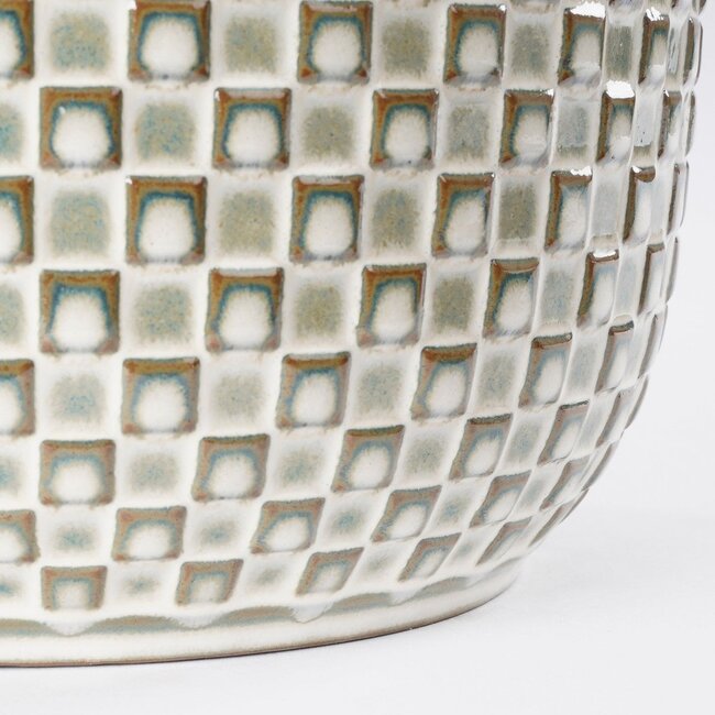 Bloempot binnen Wit 1Keramisch