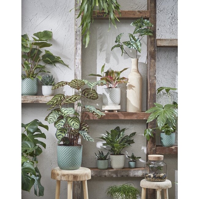 Bloempot binnen Wit 1Keramisch