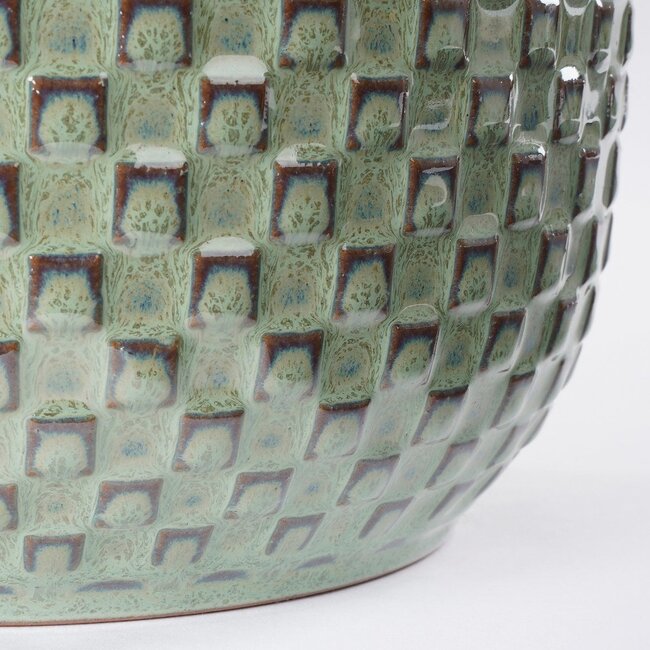 Bloempot binnen Groen 1Keramisch