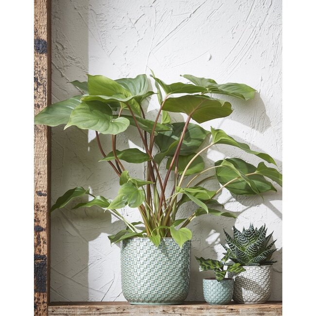 Bloempot binnen Groen 1Keramisch