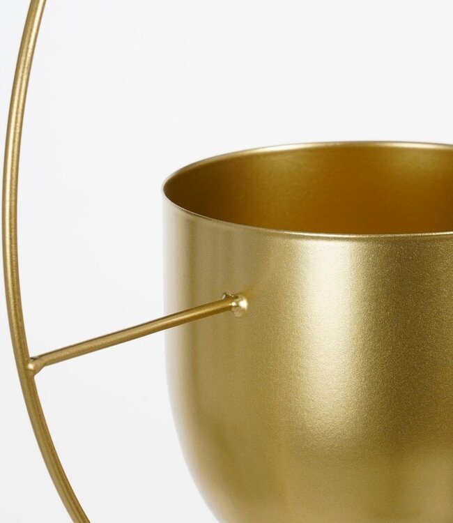 Bloempot binnen hangend Goud 1Ijzer