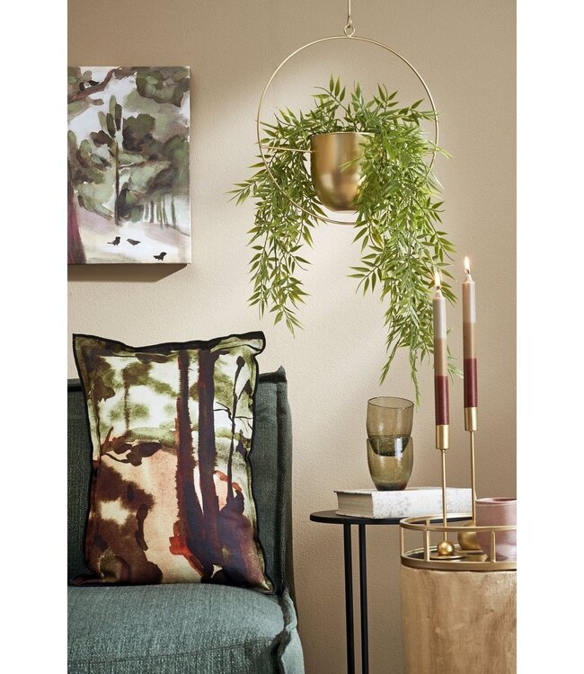 Bloempot binnen hangend Goud 1Ijzer