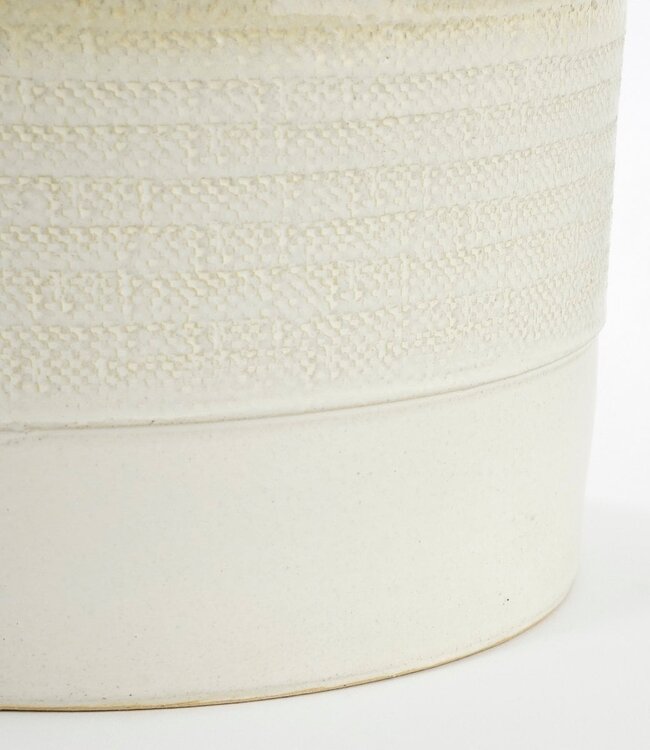 Bloempot binnen Crème 1Aardewerk