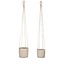 Mica Decorations Plantenmand set Crème 2Jute