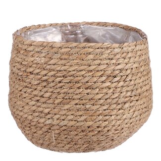 Mica Decorations Plantenmand Lichtbruin 1Zeegras