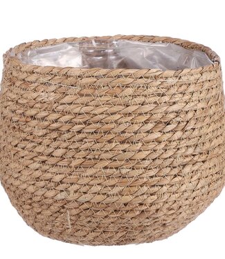 Mica Decorations Plantenmand Lichtbruin 1Zeegras