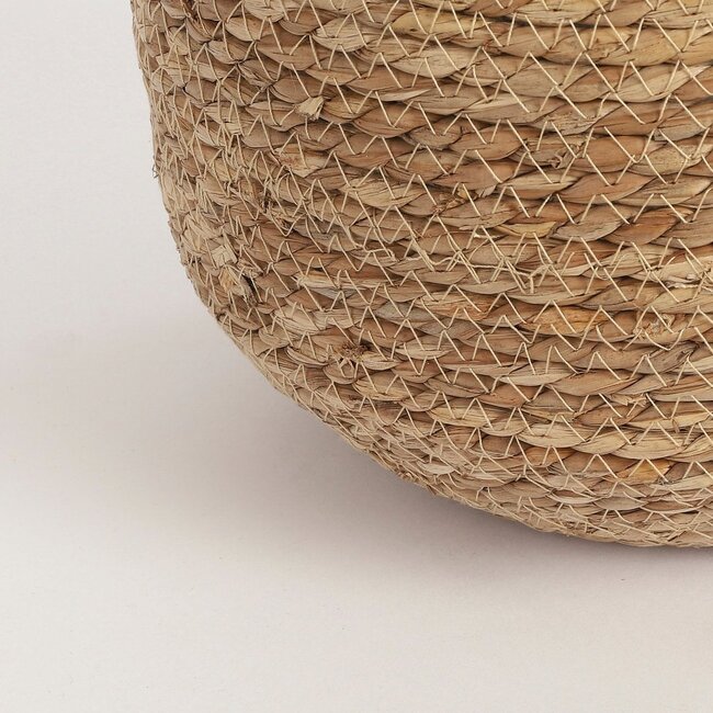 Mica Decorations Jorck Pflanzkorb aus Seegras - Hellbraun - H19 × Ø22 cm