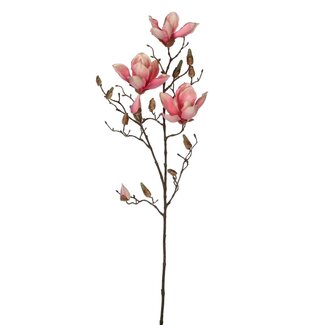 Mica Decorations Artificial Magnolia Stem - Pink
