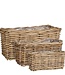 Plantenmand set buiten Grijs 3Rotan hout
