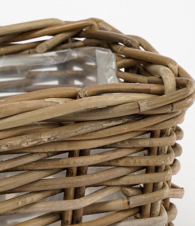Plantenmand set buiten Grijs 3Rotan hout