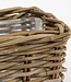 Plantenmand set buiten Grijs 3Rotan hout