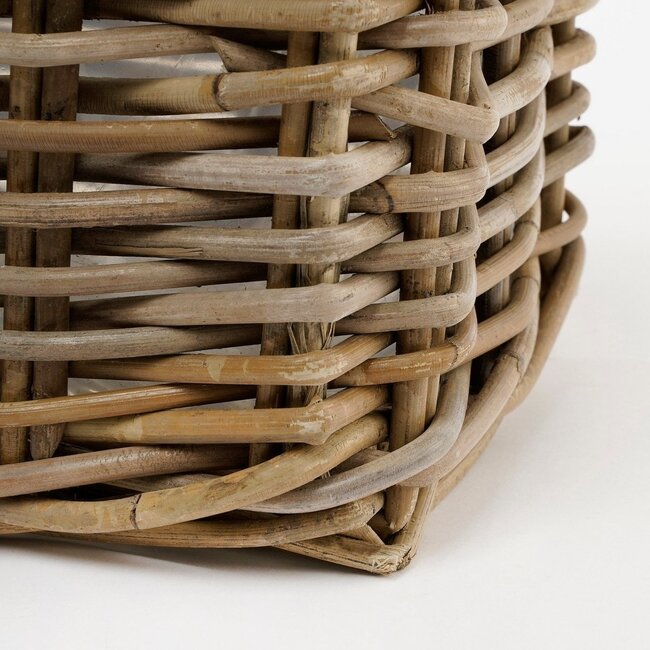 Mica Decorations Marcia Rattan Outdoor Plant Baskets - Grey - Set of 3