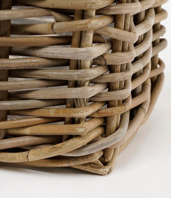 Plantenmand set buiten Grijs 3Rotan hout