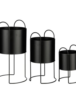 Mica Decorations Bloempot binnen Zwart 3Ijzer
