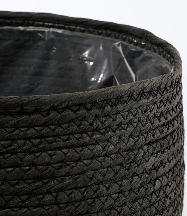 Plantenmand Zwart 1Papier