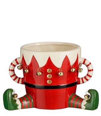 Mica Decorations Kerst bloempot binnen Rood 1Steen