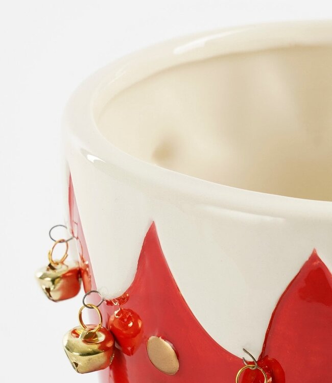 Kerst bloempot binnen Rood 1Steen