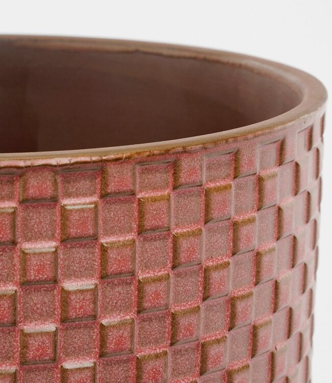 Bloempot binnen Lichtroze 1Keramisch