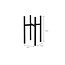 Mica Decorations Ascot Iron Plant Stand - Black - L34 × W34 × H49.5 cm