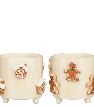 Kerst bloempot binnen Gebroken wit 1Steen